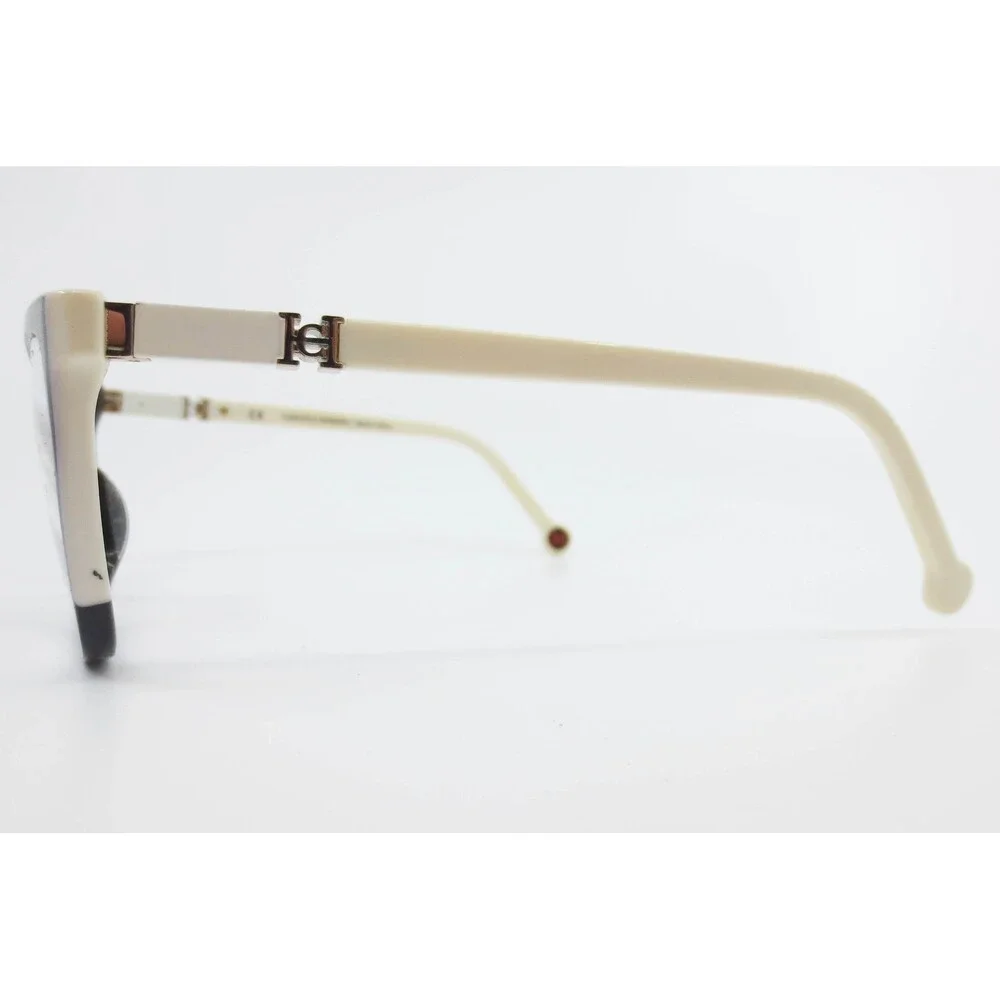Carolina Herrera VHE896K Cat Eye Eyeglasses Black Cream 700Y 140mm Frames